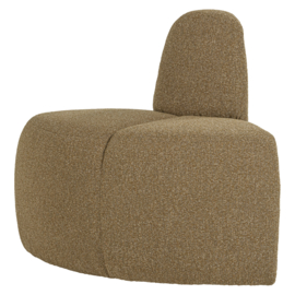377901- GM | Mojo eetbank hoek rond rugleuning - boucle geelbruin | WOOOD