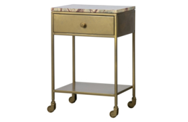 801111-B | Clinic nachtkastje - marmer antique brass | BePureHome