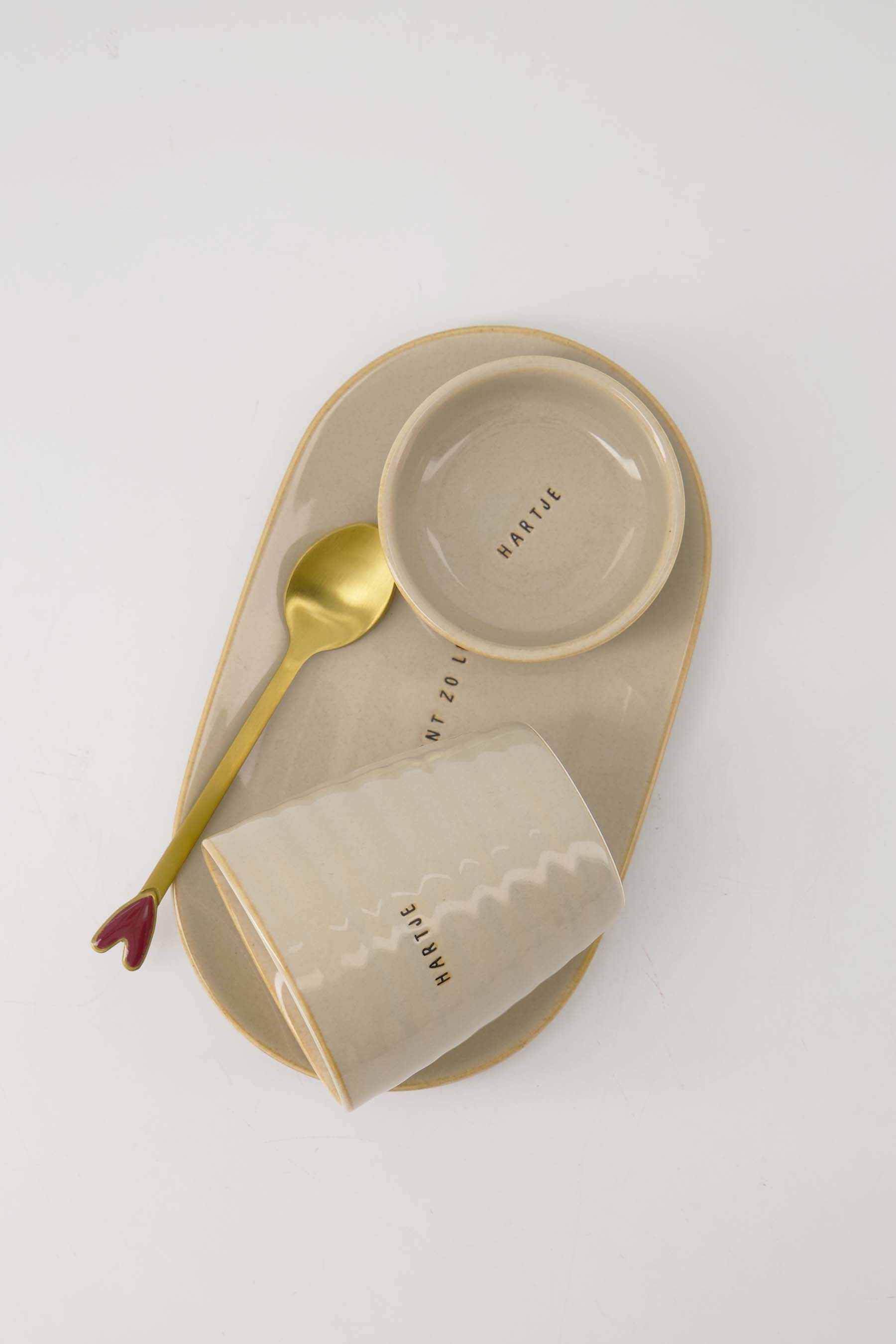 Koffiemok hartje - zand | Zusss