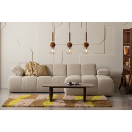 377465-EM | Mojo chaise longue bank rechts - bouclé beige melange | WOOOD