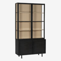 Vitrinekast Langley  - Zwart | New Routz
