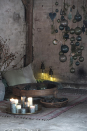 4175-42 | Rustic candle - green Ø:7 H:7.5 | Ib Laursen