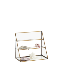 IB-2306873 | Glass organizer/showcase - antique brass | Madam Stoltz