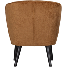 375690-TC | Sara fauteuil - structure velvet cognac | WOOOD