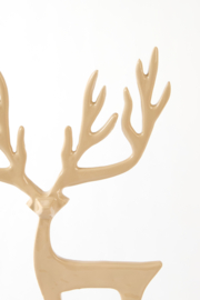 7624182 | Ornament 20x6x29 cm DEER - shiny sand | Light & Living - Wordt verwacht!