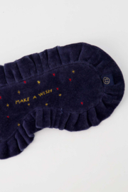 Slaapmasker velvet sterren - donkerblauw/goud | Zusss 