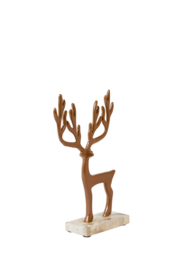 7624161 | Ornament 20x6x29 cm DEER - shiny caramel | Light & Living - Wordt verwacht!