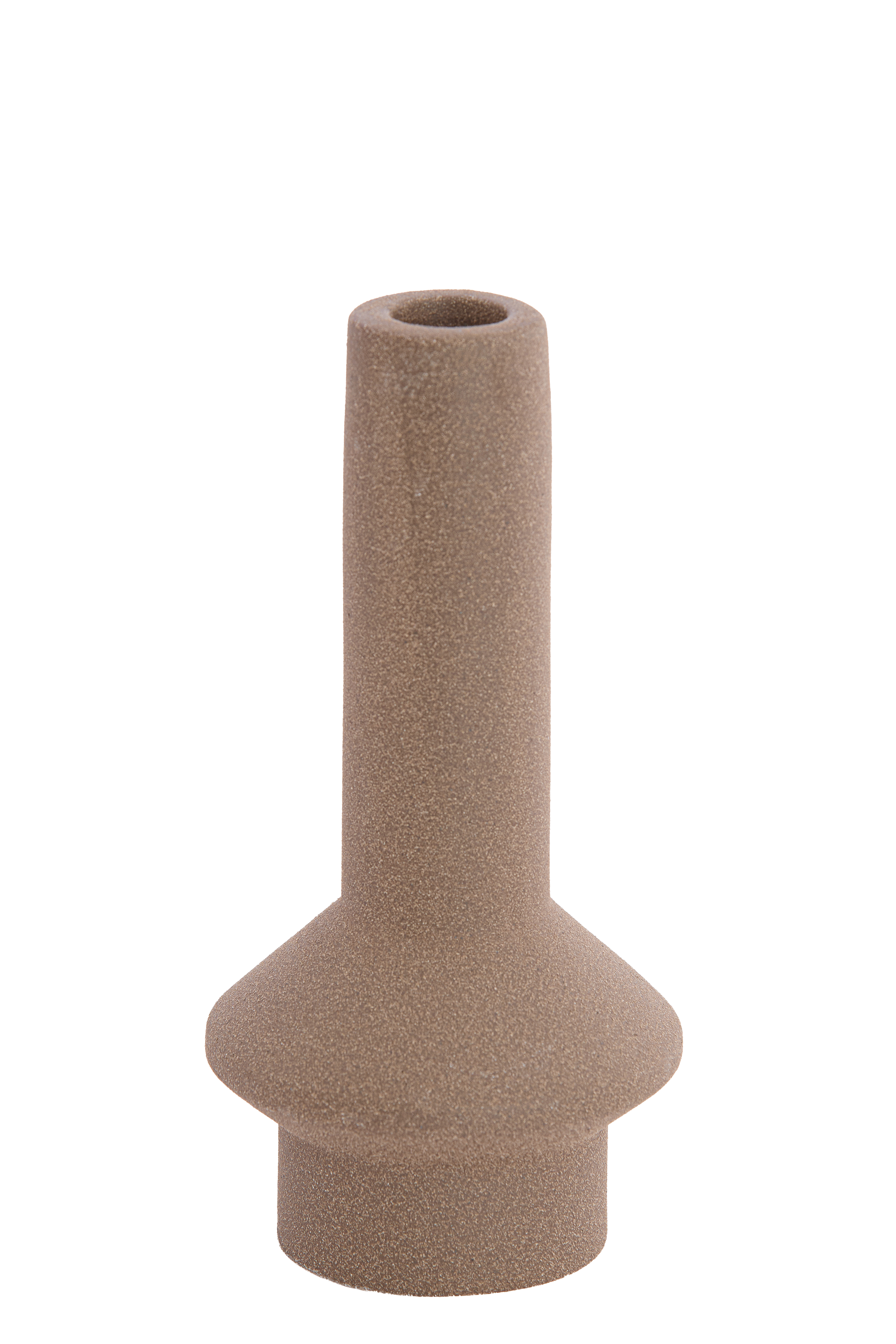 6079583 | Kandelaar Ø10x20,5 cm BURANO - mat bruin | Light & Living