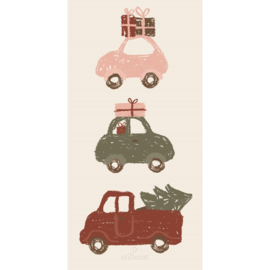 95863-00 | Napkin 3 cars driving home for Christmas - 16psc | Ib Laursen - Binnenkort verwacht!