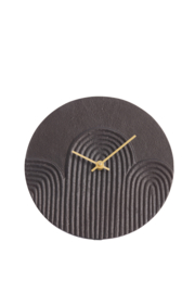 7113383 | Klok Ø20 cm GWENNA - donkerbruin | Light & Living