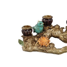 734946 | Birdie candleholder L - bird on a branch | PTMD - Begin november verwacht!
