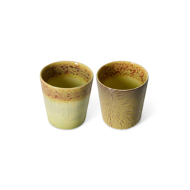  KST2001 | 70s ceramics: Van Gogh coffee mugs, sunflowers (set of 2) | HKliving