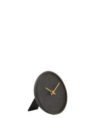 7114084 | Klok Ø15 cm VETI - mango hout donkerbruin | Light & Living