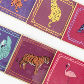 OZ3308 | Set van 6 onderzetters met rekje - animals | HomeBound by KY - Wordt verwacht!