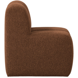 377519-RM | Mojo eetbank met rugleuning 84cm - bouclé roestbruin melange | WOOOD