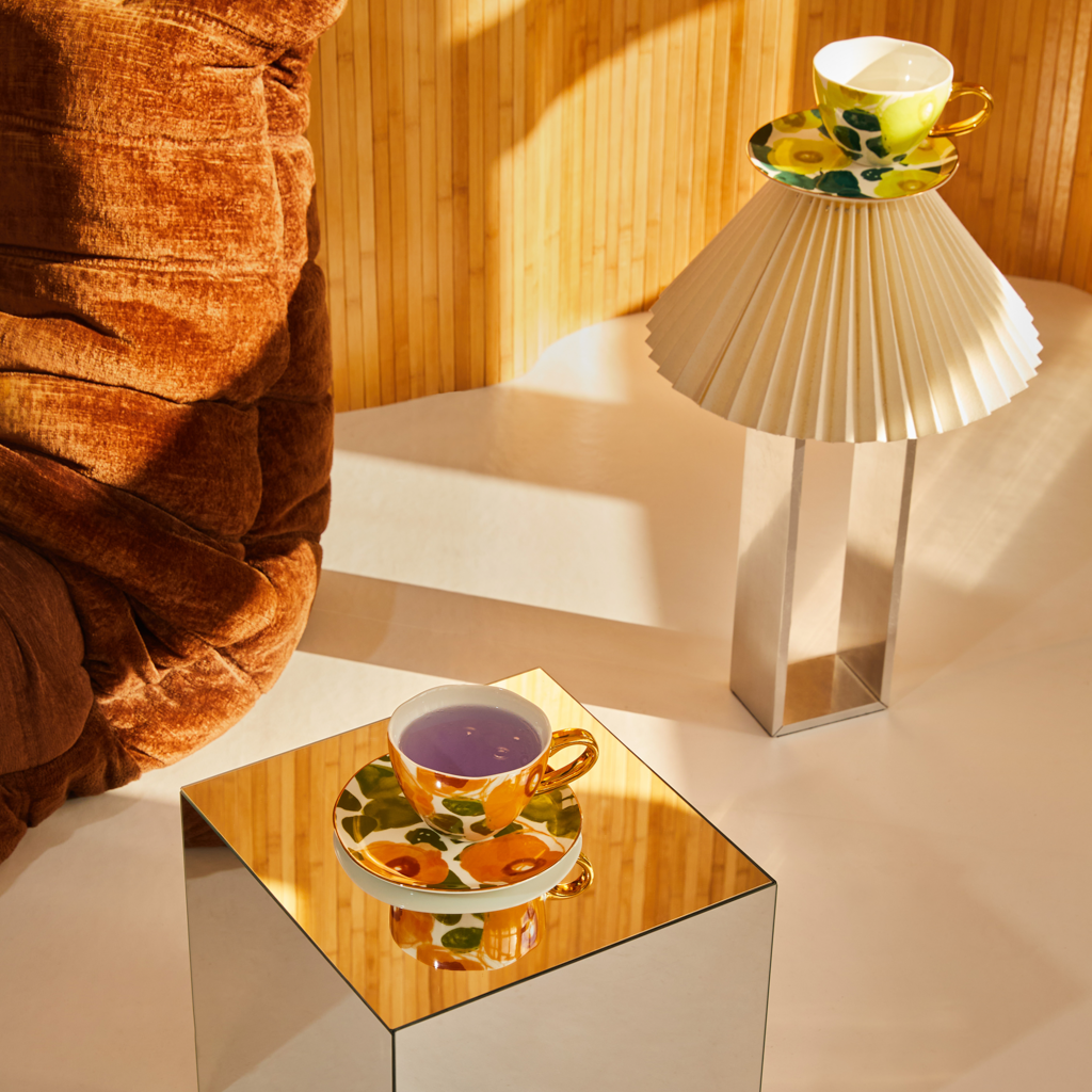 108073 | UNC Good Morning cup cappuccino/tea Floral Art - limelight | Urban Nature Culture