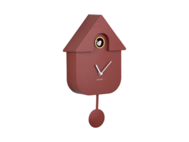 KA5768RD | Wall clock Modern Cuckoo - Red ochre | Karlsson by Present Time 