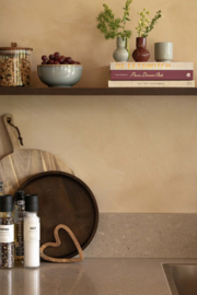 Set onderzetters hout hartvorm - naturel | Zusss 