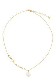 Ketting met parel - off white/goud | Zusss