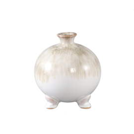 722691 | Zoran bottle vase bulb on foot M - cream | PTMD