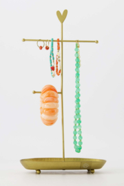 Kralen armband met tekst love  - turquoise | Zusss