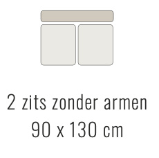 2 zits zonder armen - Denise 90x130 cm | Sevn