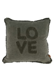 Kussen velvet love  45x45cm - donkergroen | Zusss -  Wordt verwacht!