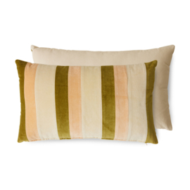 TKU2195 | Striped velvet cushion Fields (60x35) | HKliving 