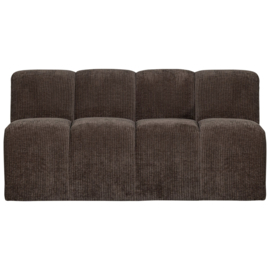 377462-B | Mojo eetbank met rugleuning 164cm - ribstof bruin | WOOOD