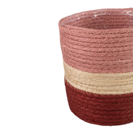 720650 | Tyro paper rope pots set/3 - multi pink | PTMD 