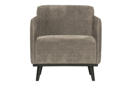 378670-L | Statement fauteuil met arm - brede platte rib clay | BePureHome