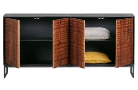 800290-W | Nuts dressoir - hout walnoot/zwart | BePureHome