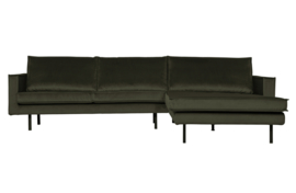 800902-156 | Rodeo chaise longue rechts - velvet dark green hunter | BePureHome