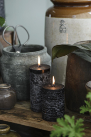 4176-24 | Rustic candle - black Ø:7 H:10 | Ib Laursen