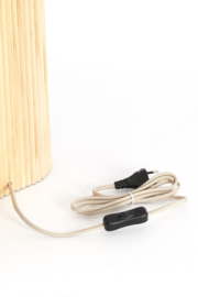 1896784 | Tafellamp 30x20x94 cm LASLO - hout naturel+linnen | Light & Living