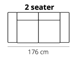 2-zits bank - Vegas 176x97 cm | Het Anker