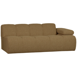 377456/7-GM | Mojo 2-zits element met arm (links of rechts) - bouclé geel/bruin melange | WOOOD