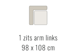 1-zits arm links - AMARILLO 98x108 cm | Sevn