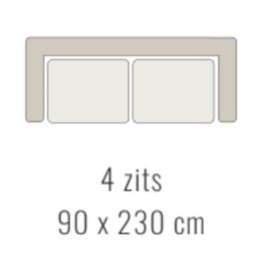 4-zits bank - Tessa 90x230 cm | Sevn