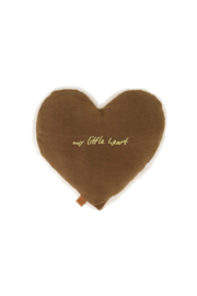 Kussen hartvormig my little heart - donkerbruin | Zusss - Binnenkort verwacht!