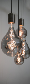 9900428 | Deco LED globe Ø9,5x14 cm LIGHT 4W - smoke E27 dimbaar | Light & Living 