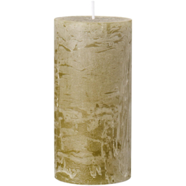 78024-29 | Rustic candle - olive green Ø:6.8 H:14 | Ib Laursen