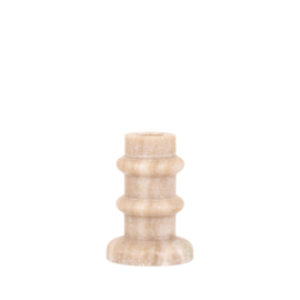736397 | Arisha marble canldeholder S - beige | PTMD - Medio in oktober!