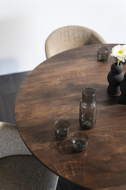 95656 | Eettafel Aron rond 130 - bruin | Eleonora