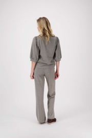 Geruite lange broek - kit/middenbruin | Zusss