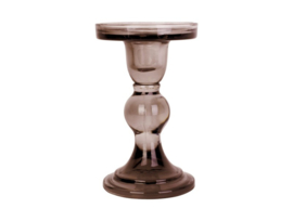 PT3733BR | Candleholder Glass Art large - Chocolate brown | Present Time