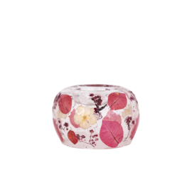 735988 | Ailla tealight with dried flowers S - pink | PTMD