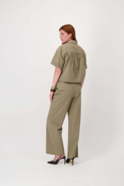  Boxy blouse met korte mouw - light mossgreen | Zusss
