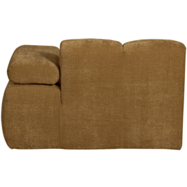377459/60-H | Mojo chaise longue element (links of rechts) - ribstof honinggeel | WOOOD