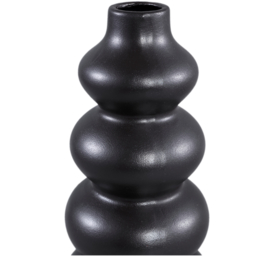 713213 | Trina ceramic vase bubbly shape L - black | PTMD